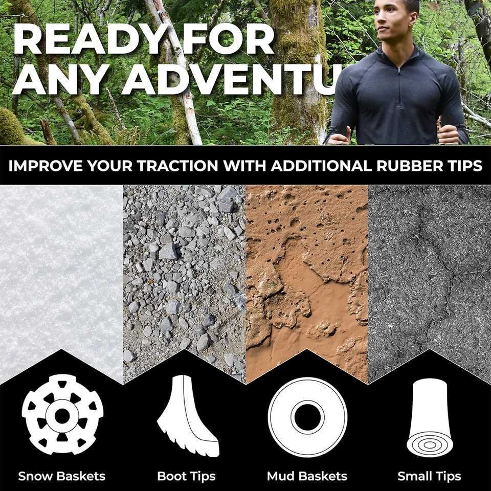 Suitable for all terrains 26 - 37 inch retractable stainless steel walking sticks non-slip and wear-resistant convenient to s X251128