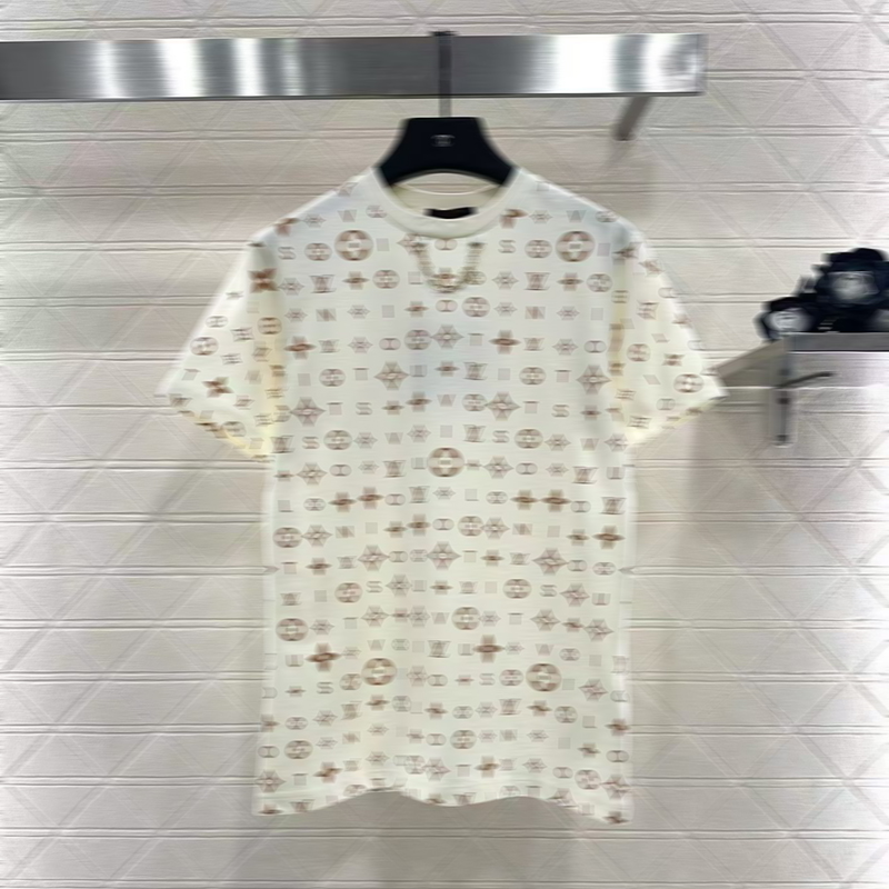 25ss New Women's Designer Summer Fashion Round T-shirt Women's Pocket Letter Pattern Printed Short Sleeve High Quality Women's Top