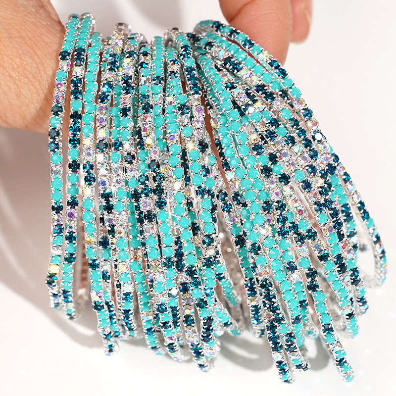 dia studded elastic colorful rhinestone highend hand decoration couple bracelet bracelet