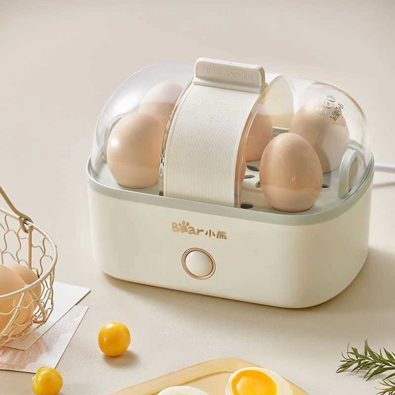 6 Eggs Electric Egg Boiler Egg Custard Automatic Steamer Mini Breakfast Machine Egg Cookers Portable Steamer Food Warmer 200W C251129