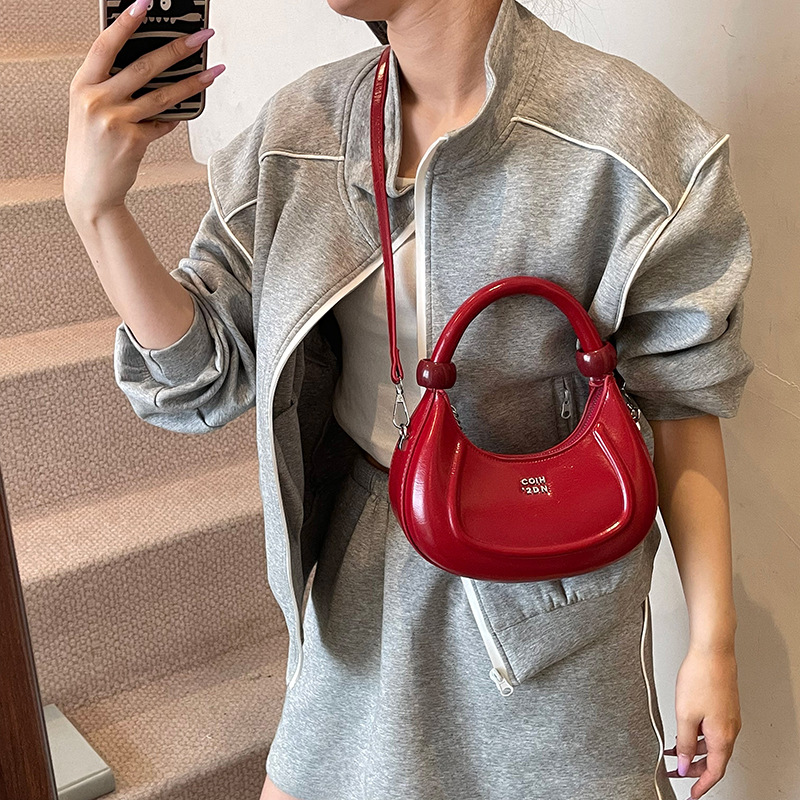 2025 Summer Designer Crescent Moon Bag - Luxury Women's Crossbody Tote with Adjustable Strap & Free Shipping