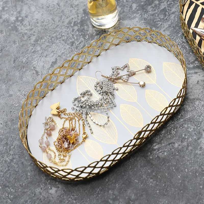 Nordic Cross-border Iron Jewelry Makeup Storage Tray Jewelry Store Jewelry Store Purchase Basket Desktop Storage Box Y251129