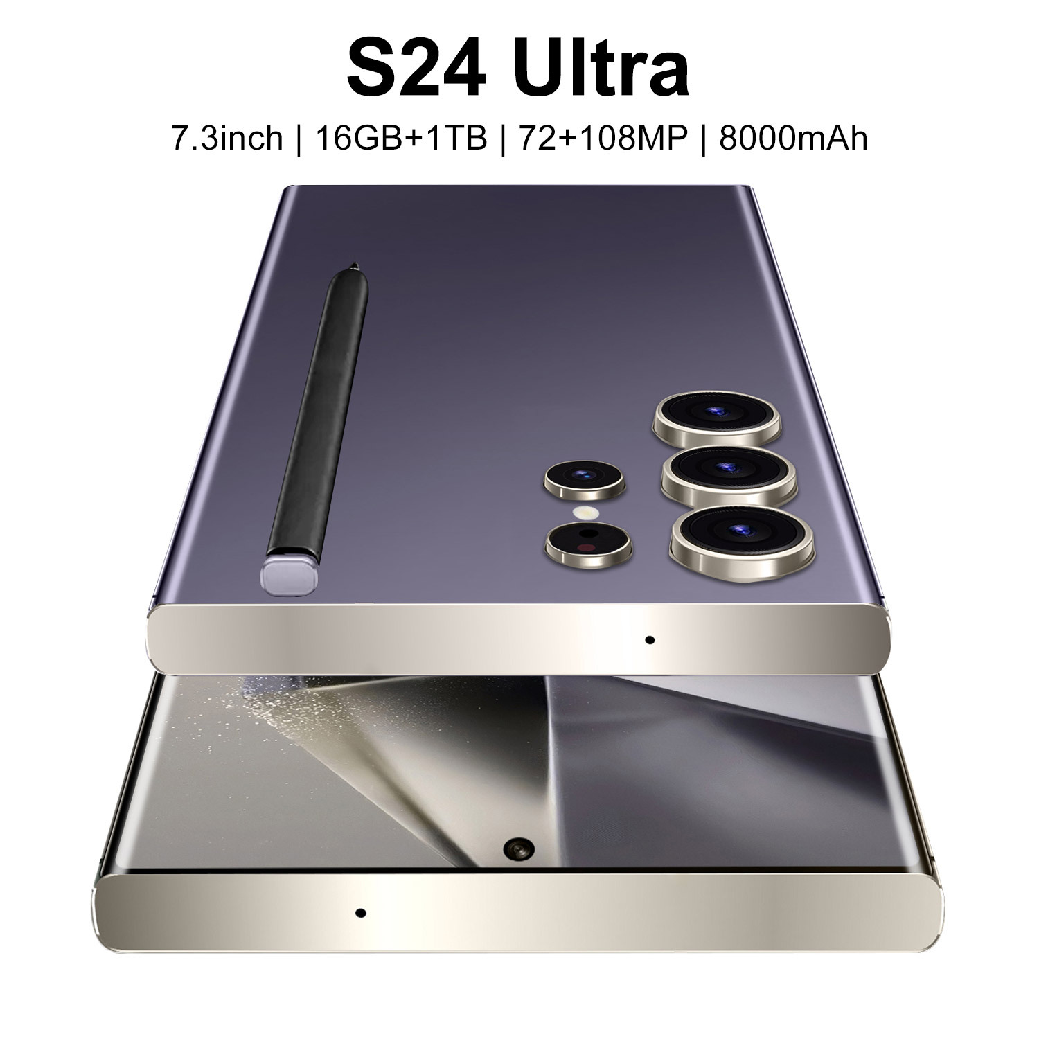 S23 24 25 Ultra 5G Smartphone 6.9-inch Screen 16GB + 1TB android Octa Core Punch-hole Full touch screen Face ID Unlocked mobile phone Camera GPS HD Di - view 3
