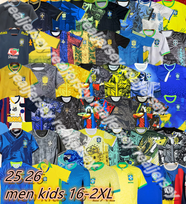 2024 2025 2026 VINI JR brazils soccer jersey NEYMAR RICHARLISON RODRYGO RAPHINHA 17 18 19 20 21 22 23 24 25 26 Brasil maillots JESUS Special men kids kits football shirt