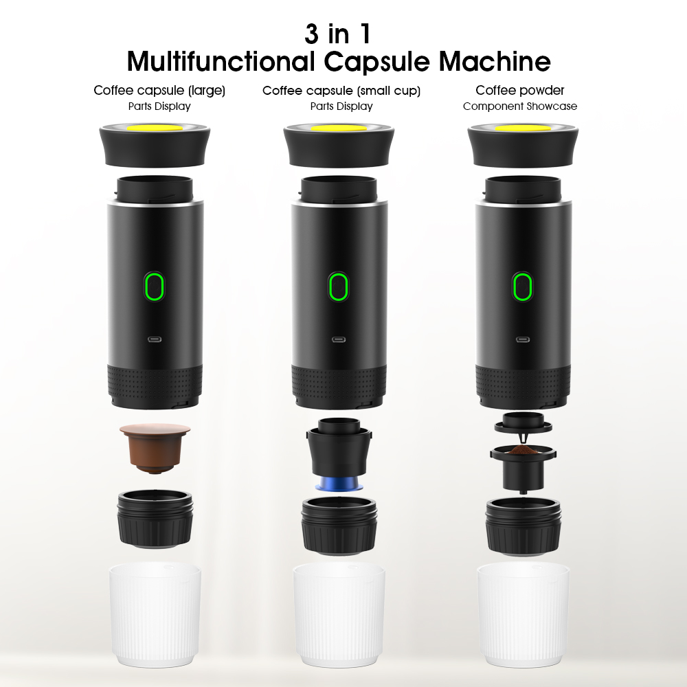 KF-JN-02 Plus Coffee Makers 3-in-1 portable coffee capsule for outdoor portable mini coffee machine espresso by sea shipping