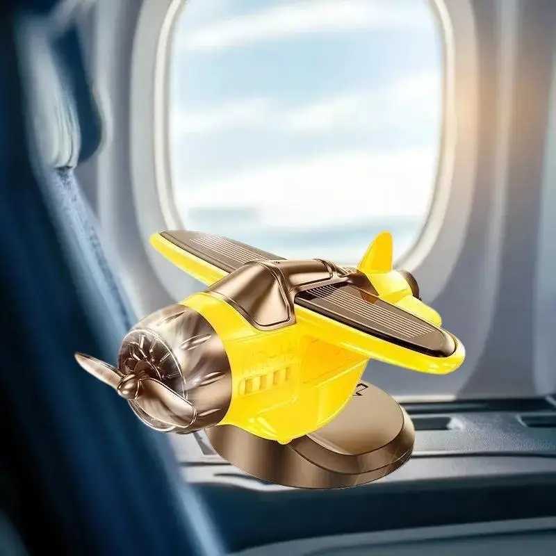 Degree Solar-Powered Airplane Ornament for Car Interior Center Console Decorative Accessory Piece J251129