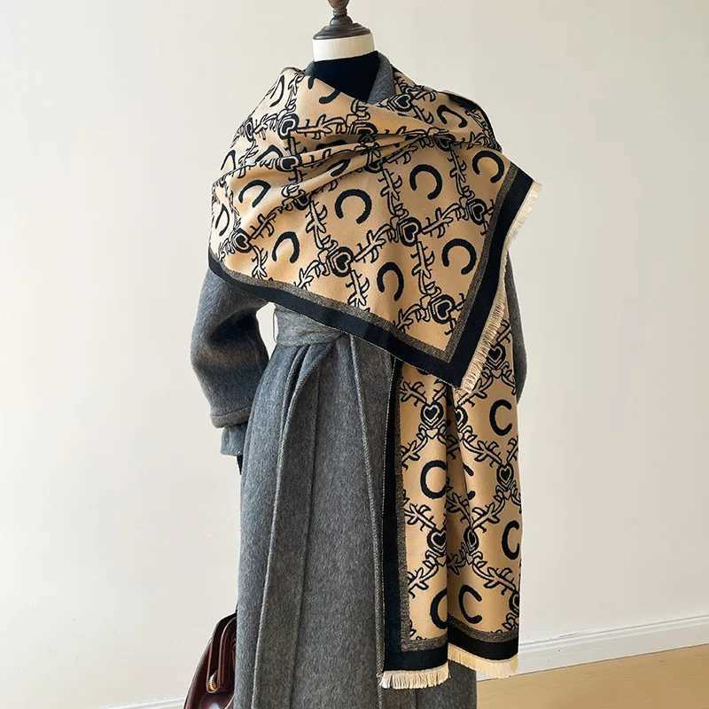 New Luxury Winter Two-Sided Cashmere Long Fringe Scarves High Quality Women Thicken Wrap Shawl Ladies Warm ScarfJ251129