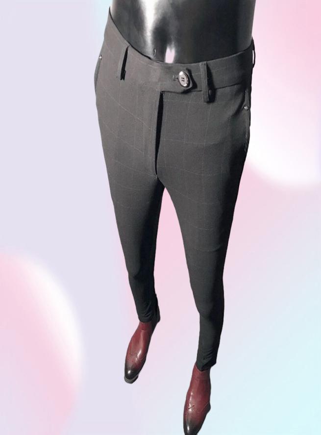 New Arrival Mens Dress Pants Men Solid Color Slim Fit Male Social Business Pants Casual Skinny Suit Trousers Asian Size4724093