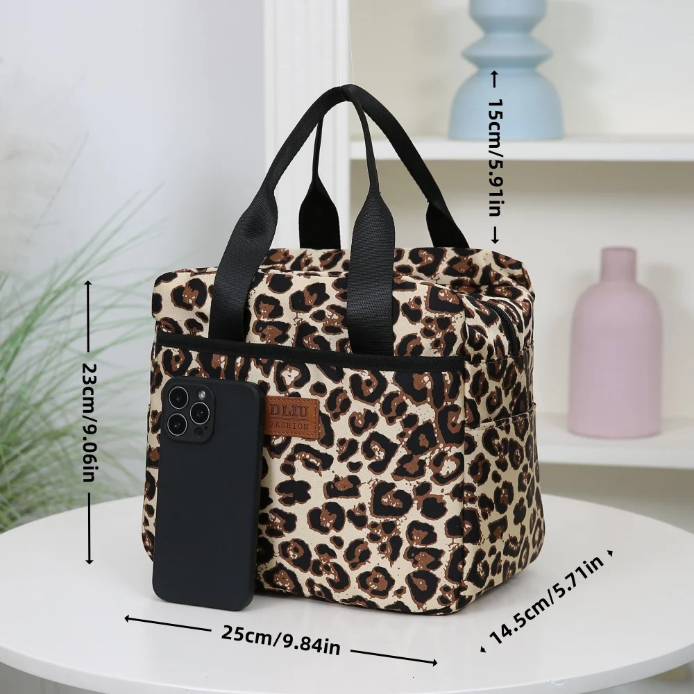 Thickened Nylon Fabric Lunch Bag with Aluminum Foil Inner Large Capacity Portable Lunch Box Storage Bag for Work Picnic Scho 251125