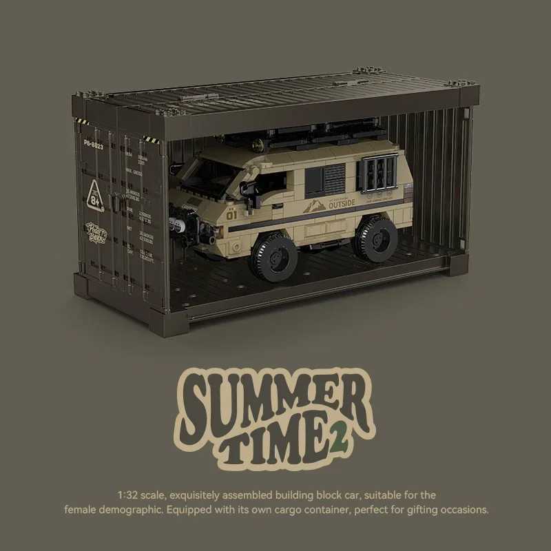 489PCS Camper Building Blocks City Passenger Truck Van Model Bricks Set With Display Box Kids Educational DIY Toy Holiday Gifts J251129