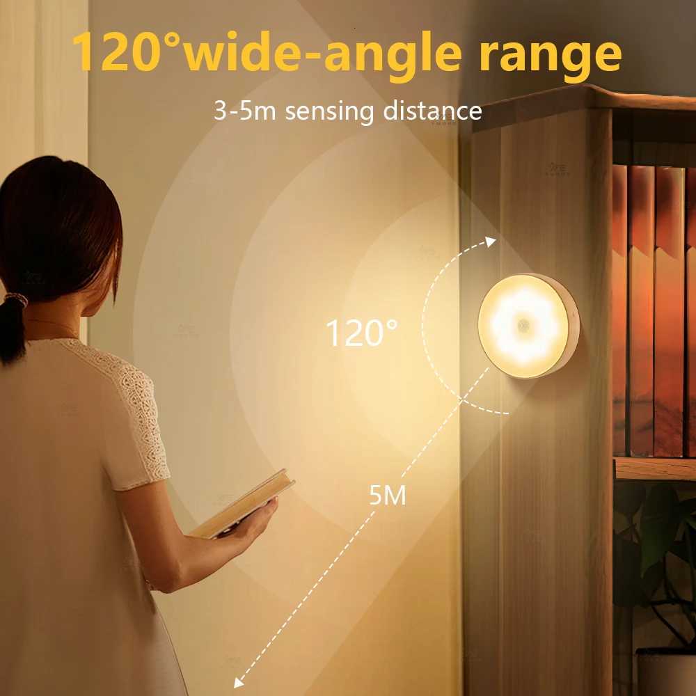 Led Light Sensor Movement Night Light USB Rechargeable Night Lamp For Kitchen Closet Light Wireless Led Wardrobe Staircase Lamp M251129