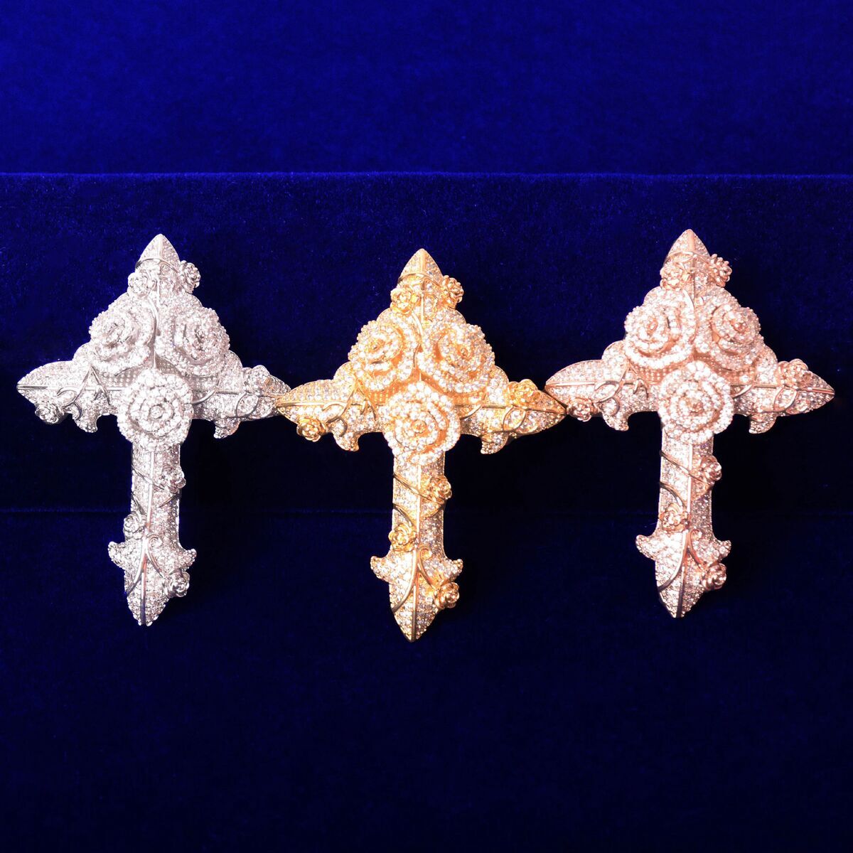 Hip Hop Jewelry Iced Out Cross for Cuban Link Chain Sier Moissanite Dia Charm Pendant ddmysept