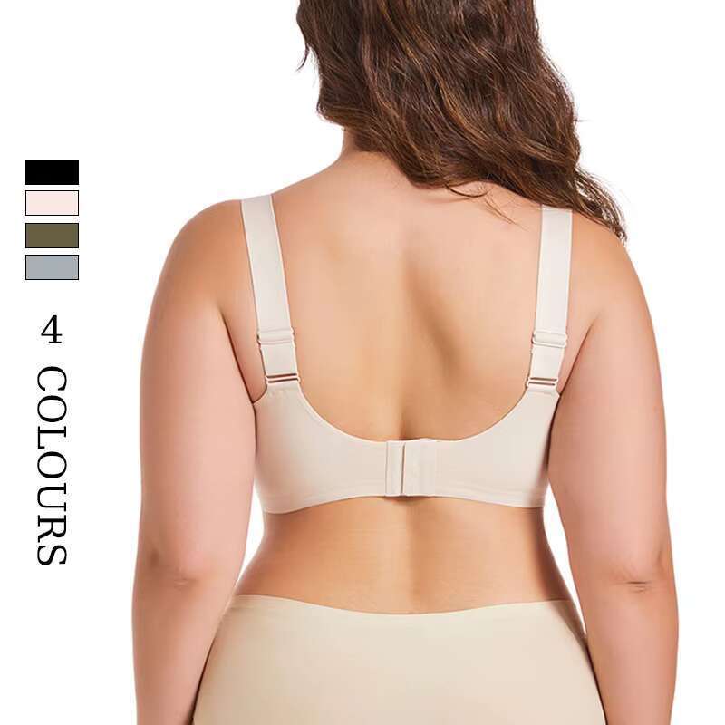 DHessentials Lady Eveyday Brassiere Adjustable Straps Elasticity Nylon Bras Wireless Push up Plus Size Seamless Bra for Women