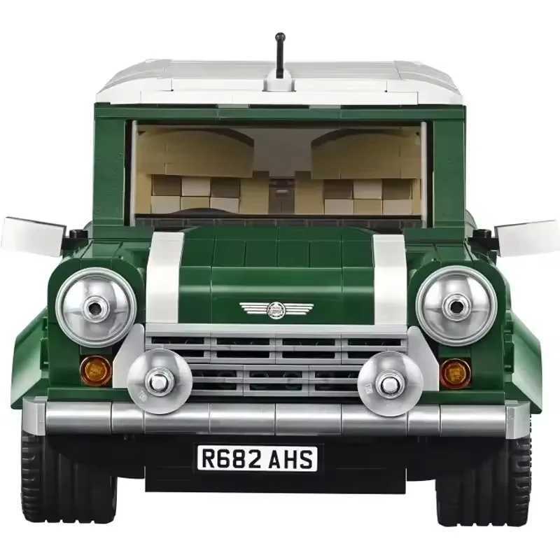 MOC MINI Classic Green CAR Model Building Blocks Bricks Automobile Vehicle Birthday Christmas Toys Gift Compatible 10242 J251129