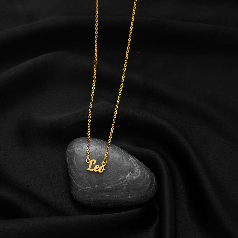 new twee constellation necklace with ins art font niche clavicle chain