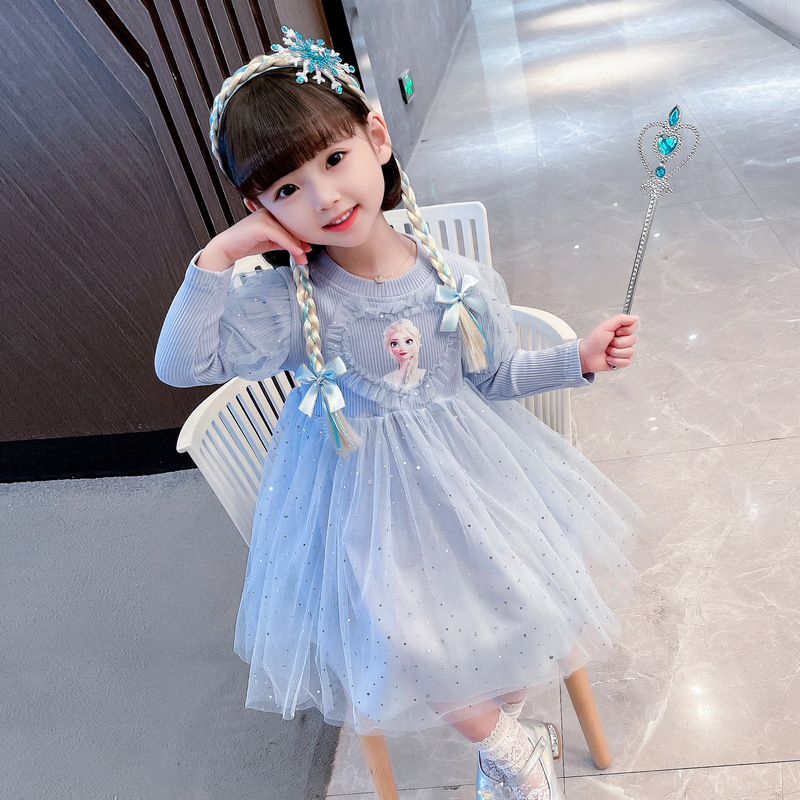 Disney baby designer clothing girls A-line skirt princess dress spring summer autumn winter girls dress children's dress spring and summer outfit