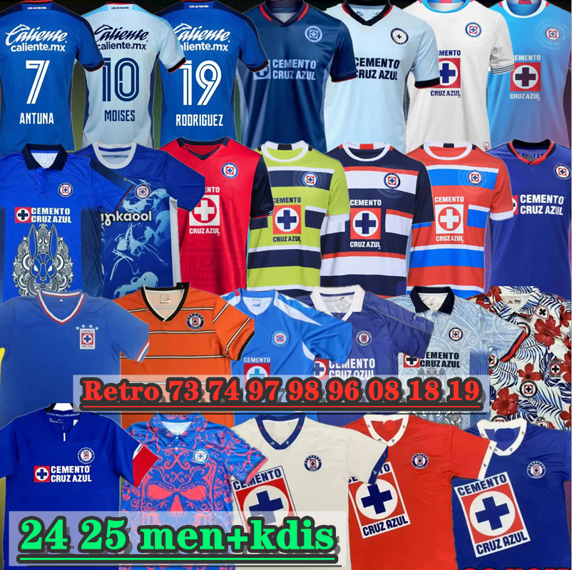 2024 2025 Cruz Azul ROTONDI men Soccer Jerseys 1997 1998 96 73 74 08 18 19 Retro RODRIGUEZ PINEDA ALVARADO ROMO 23 24 25 26 mens football shirt uniform Tabo GIMENEZ ROMERO
