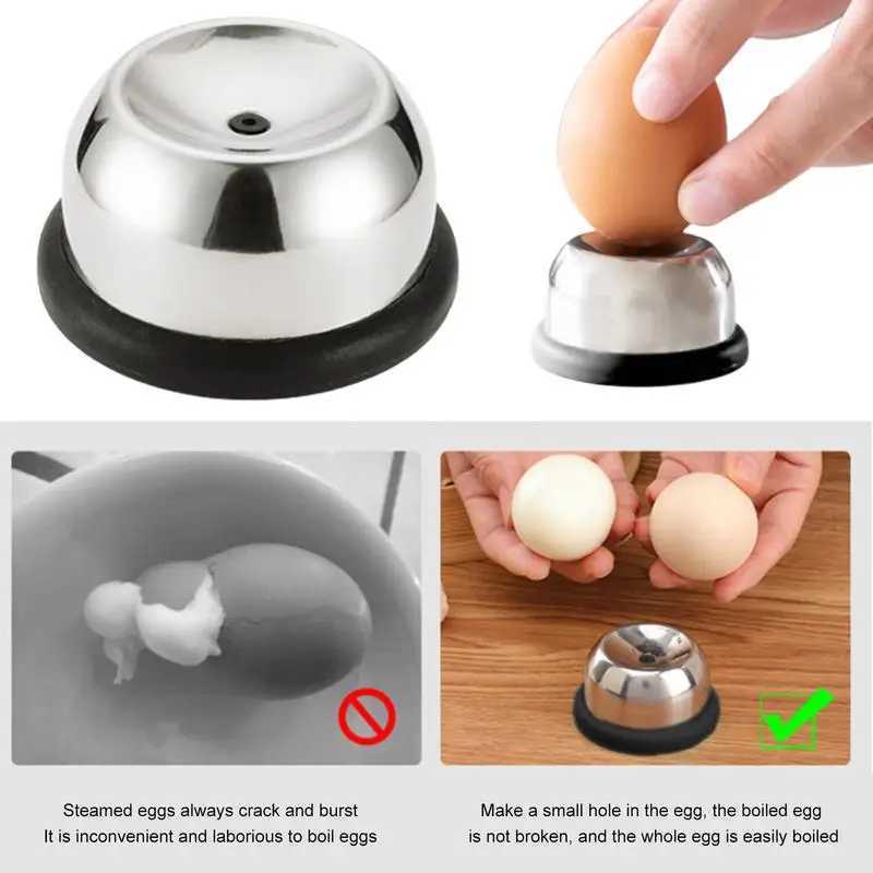 Egg 304 Stainless Steel Needle Egg Maker Plastic Base Manual Boiled Egg Punching Machine Kitchen Small Tool Egg Prickers C251129