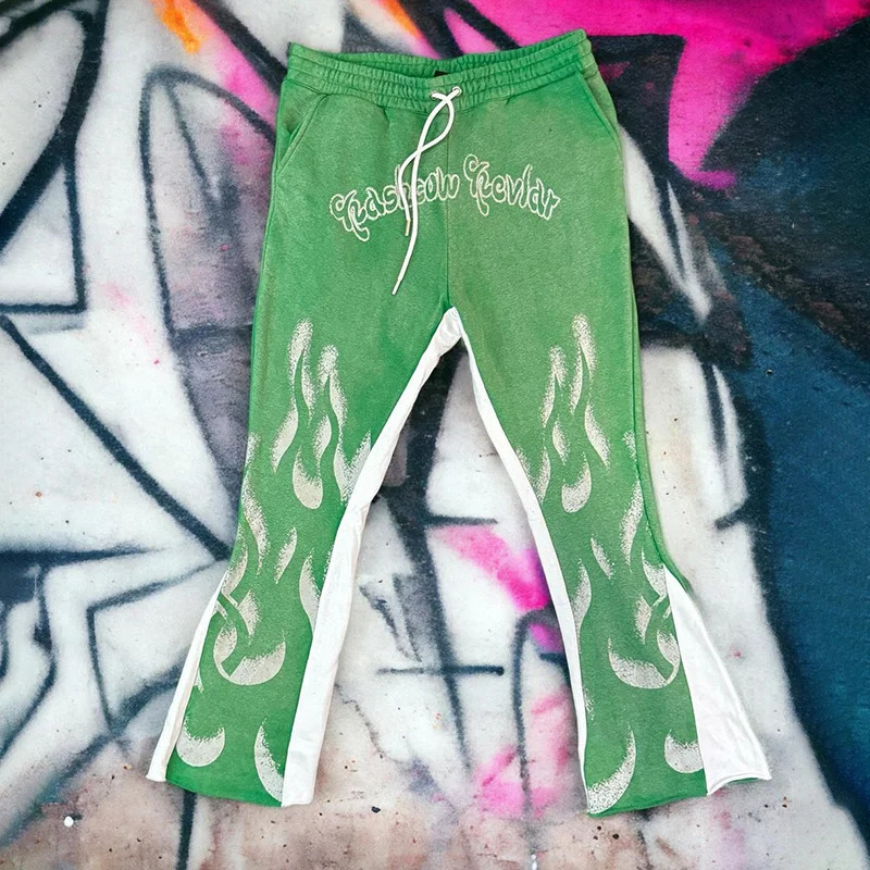 Y2k Flared Pants Men Loose 3D Print Trousers Casual Sweatpants Mid Waist Sporty Female Clothes Streetwear Hip Hop Vintage Pants 251126CJ