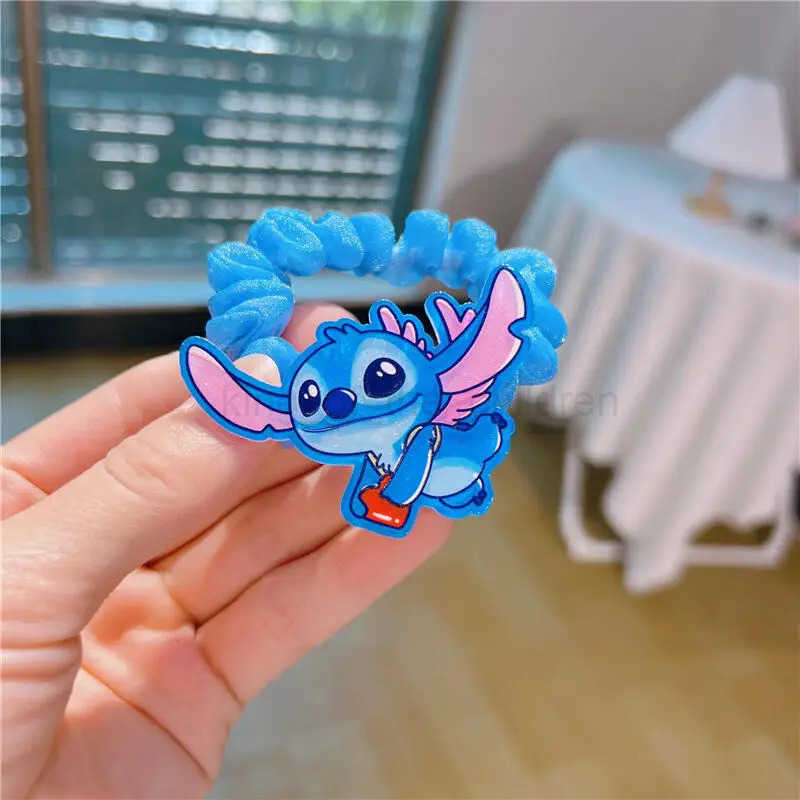 Disney Popular 10 items for sale Disney Anime Splicing Hairbands Kawaii Splicing Hair Clips Cartoon Rubber Hairbands Accessories Girls Gifts Toy Image