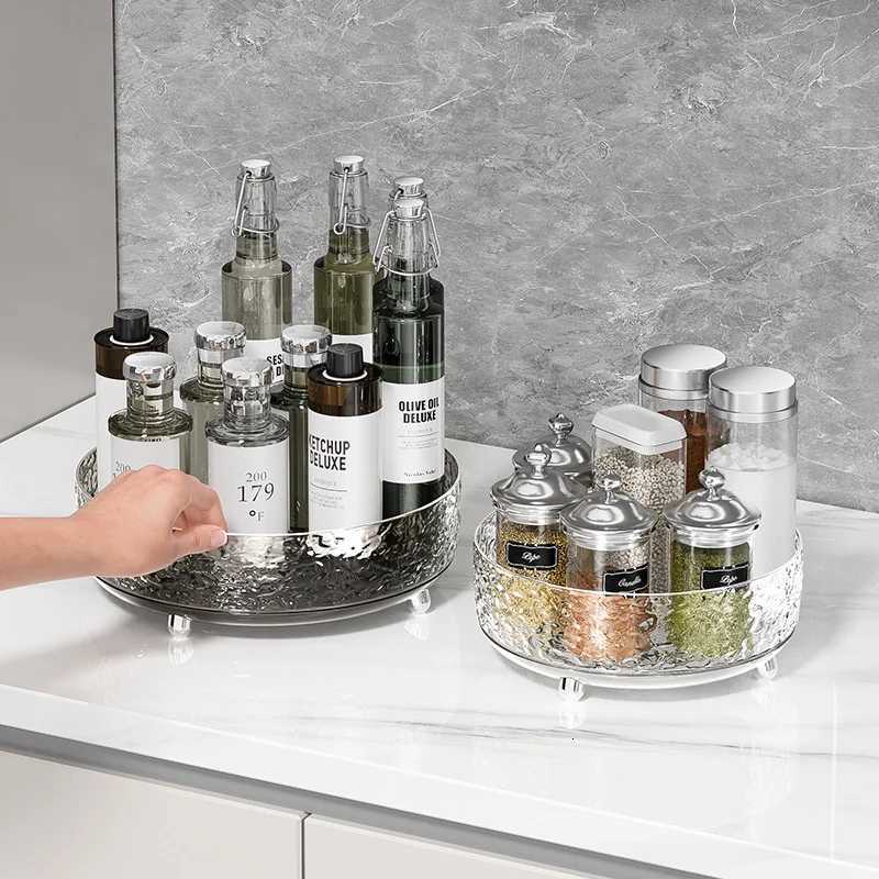 Makeup Perfume Organizer Tray 360 Degree Rotating Lazy Susan Makeup Brush Holder Skincare Cosmetics Storage with Large Capacity Y251129