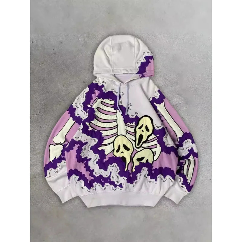 Fashionable Gothic Harajuku Skeleton 3D Printed Hoodie for Boys Trendy Hoodie Sweatshirt 251128