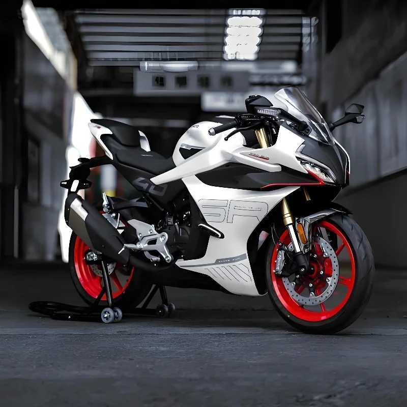 112 Spring Breeze CFMOTO 450SR Motorcycle Model Simulation Alloy Sound and Light Toy Model Childrens Birthday Gift J251129