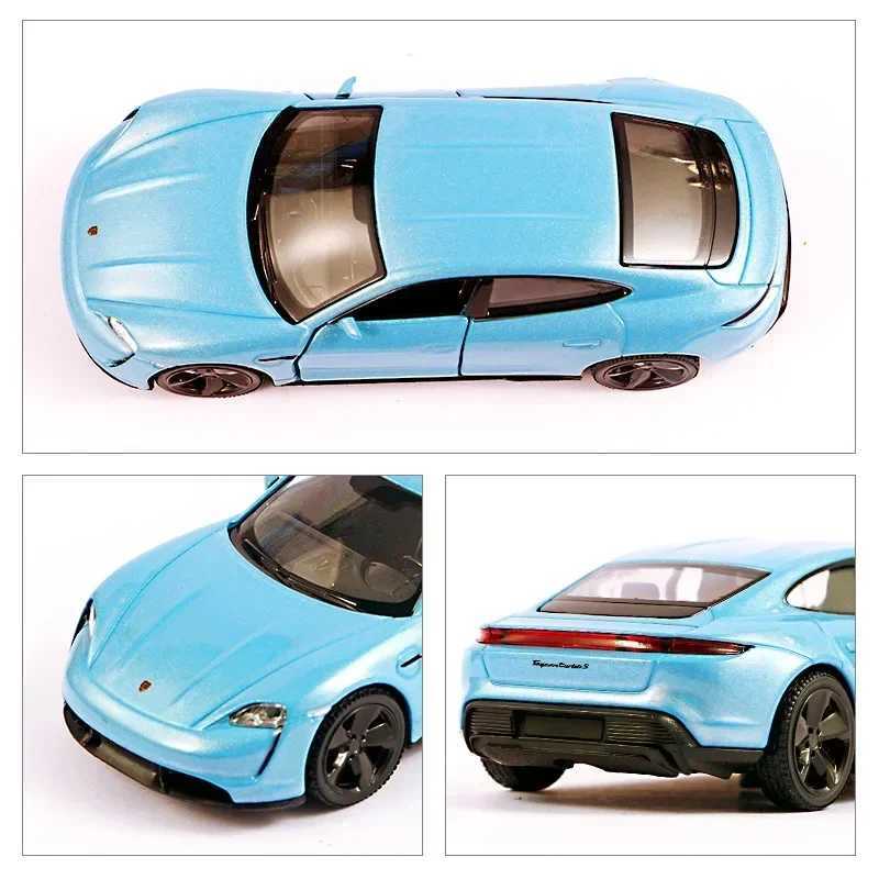 1/36 Alloy Diecast Porsche Taycan Sport Car Model Toy Doors Opend Pull Back Vehicle Model Car for Boys Gifts Collection J251129