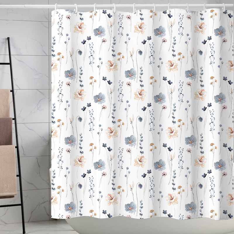 YL-37839 Polyester Marine Print Thickened Waterproof Shower Curtain - Multiple Styles Available for Wholesale Bathroom Curtains