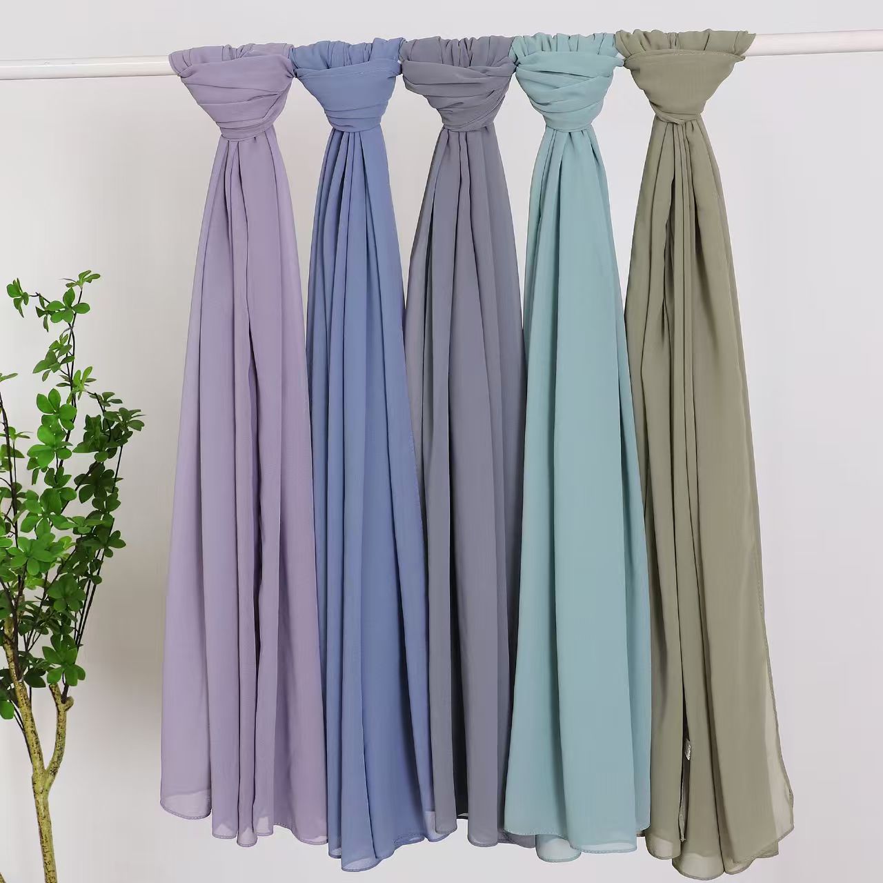 T588 pearl chiffon long scarf hijab Hui ethnic scarf Middle East African headscarf