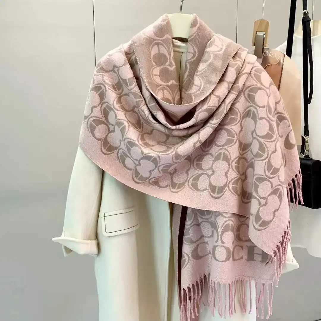 2025 Winter Soft Acrylic Scarf for Women Reversible Extra Warm Thick Wrap Cozy All-Match Shawl Neck Warmer Chunky KnitJ251129