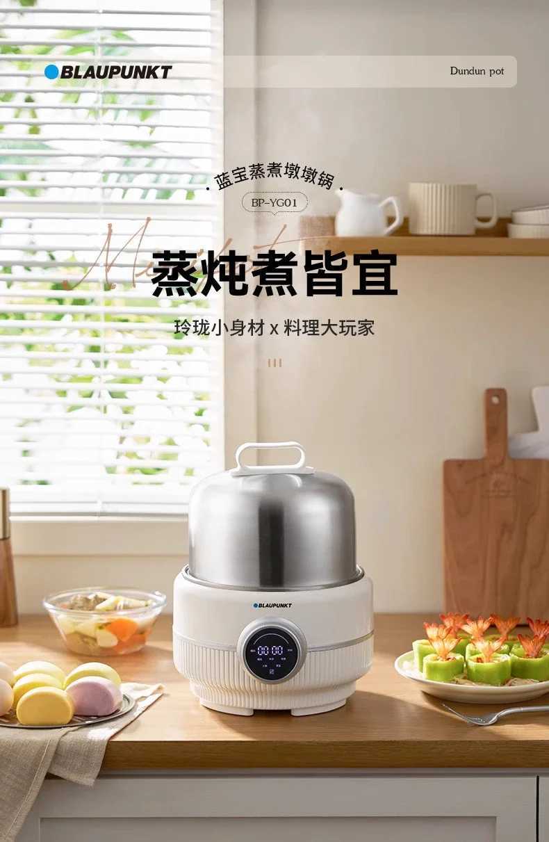 220V Blaupunkt Multifunctional Stainless Steel Electric Food Steamer for Home Cooking Stewing and Steaming BBD C251129