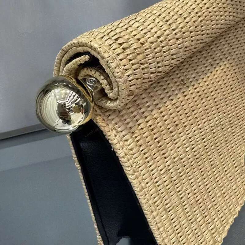Beach Straw Weaving Designer Ladies Large Capacity Clutch Women's Simple Sculpture Fashion Shoulder Crossbody Soft Bag-250429