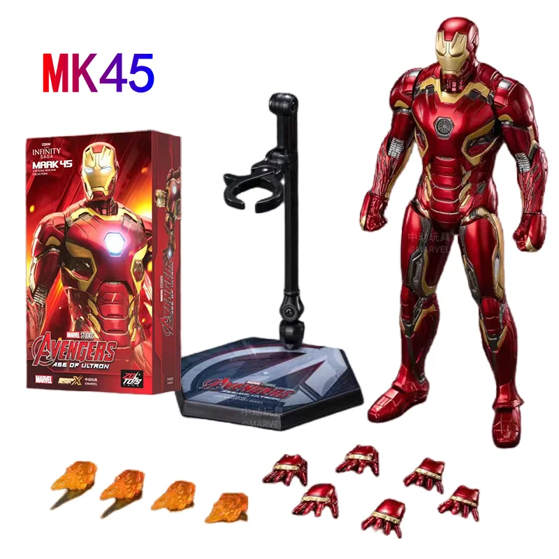 ZD Toys Iron Man Action Figure Joint Movable MK1 MK3 MK6 MK7 MK42 MK45 MK50 MK85 MK17 MK33 MK39 Adult Collection Figure Gift