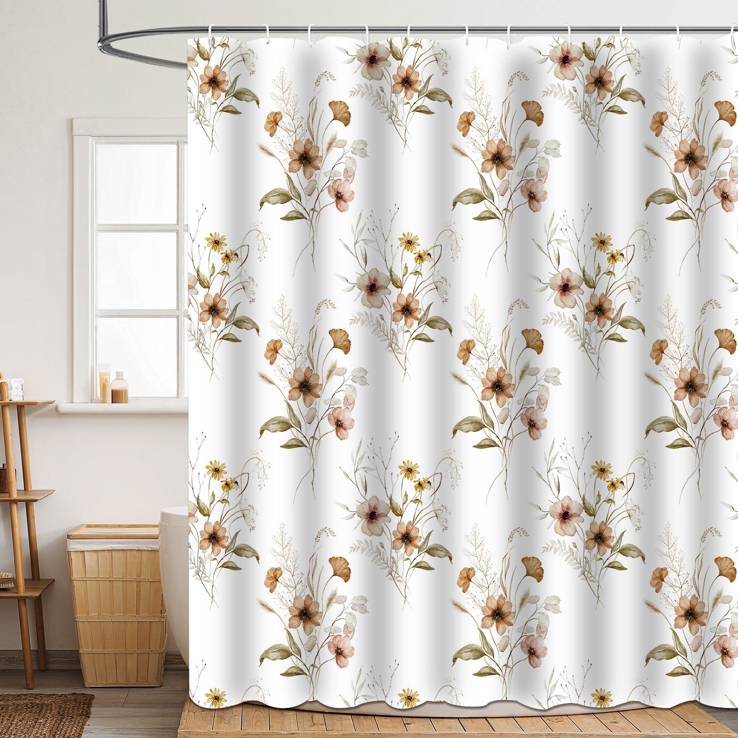 YL-37836 Polyester Marine Print Thickened Waterproof Shower Curtain - Multiple Styles Available for Wholesale Bathroom Curtains