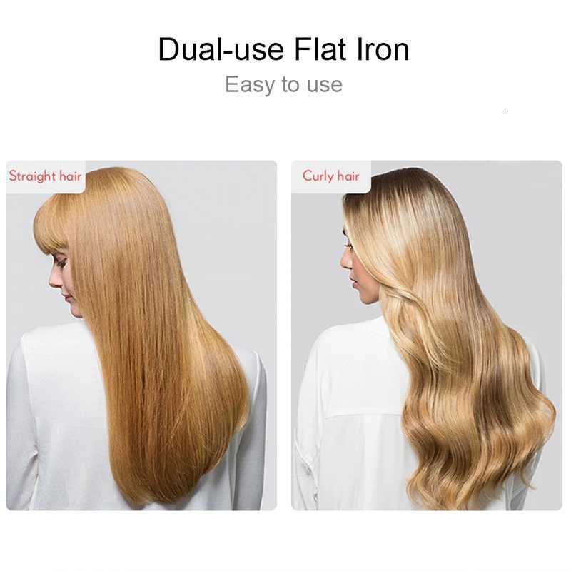 Hair Iron Flat 2-in-1 ceramic coating Hair straightener comb hair Curler beauty care Iron healthy beauty irons flat ironT251129