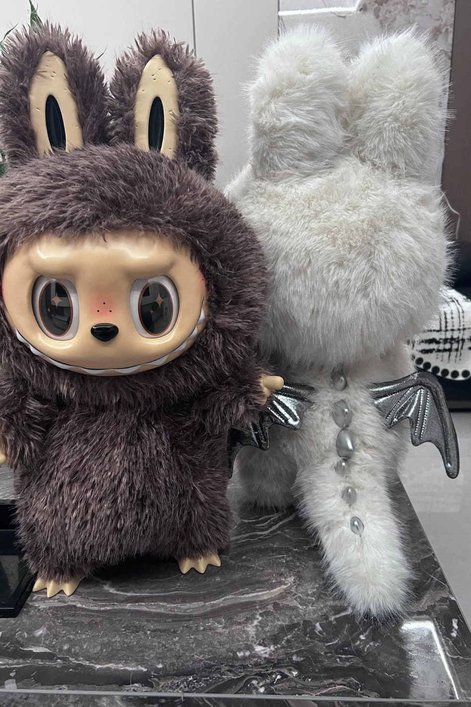 58Cm Labubu The Monsters ZIMOMO Labubu Angel In Clouds I Found You Cute Vinyl Face Doll Big Plush Toy Dolls Blind Box Toy