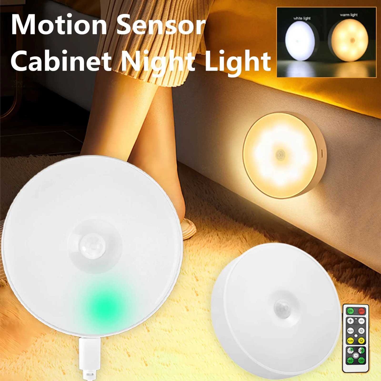 Led Light Sensor Movement Night Light USB Rechargeable Night Lamp For Kitchen Closet Light Wireless Led Wardrobe Staircase Lamp M251129