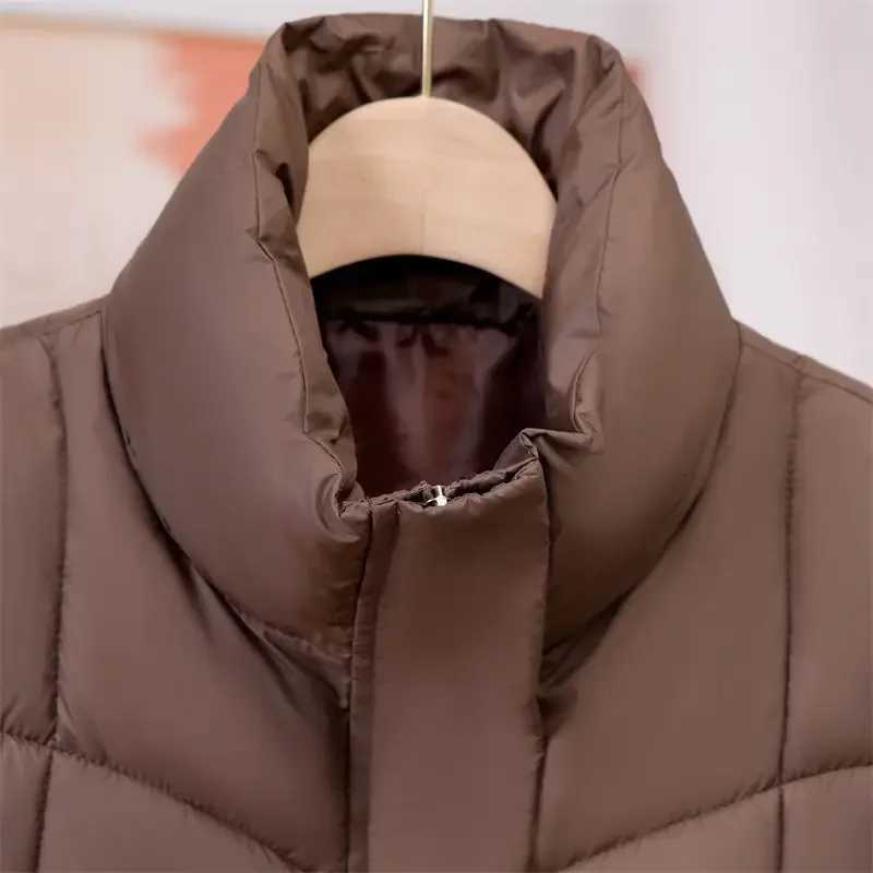 Autumn Winter 2025 Plus Size Womens Down Cotton-padded Vest Coat Female Elegant New Warm Waistcoat Jacket Fashion OverwearT251129