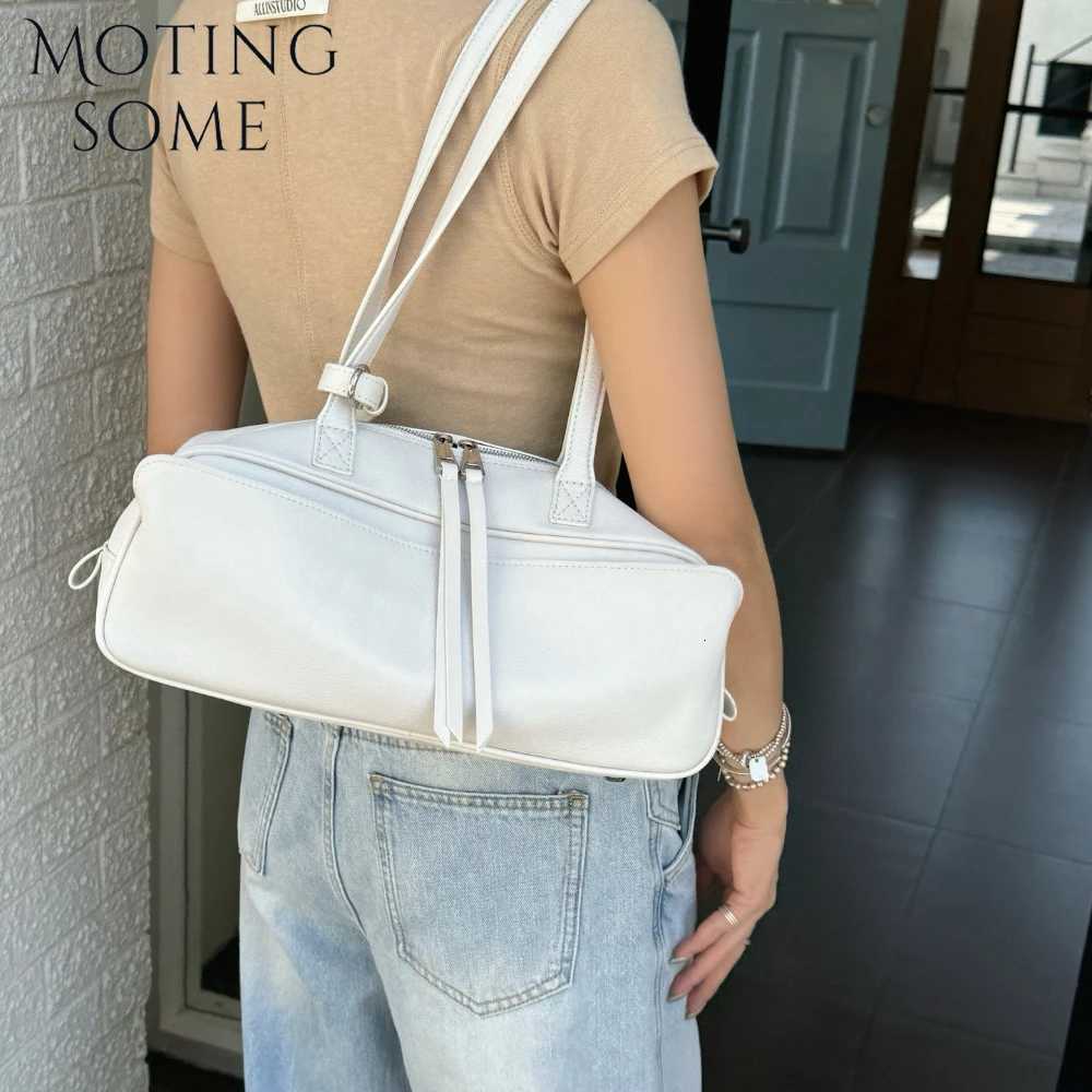 Motingsome Summer Bags First Layer Cowhide Woman Satchel Shoulder Handbag Fashion Underarm Purses Large Capacity Messenger Tote K251128