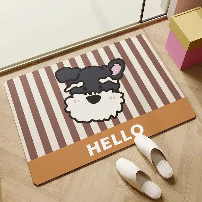 Bathro diat d cushion toilet floor mat toilet absorbent floor mat non-slip mat dry and wet separation carpet H251129
