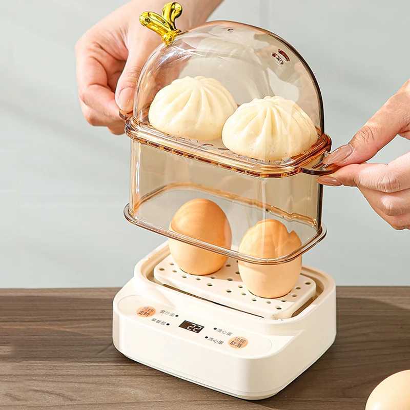 120W Electric Egg Boiler Smart Steamer Timing Egg Cooker Mini Breakfast Machine 2 Eggs Portable Steamer Automatic Power Off 220V C251129