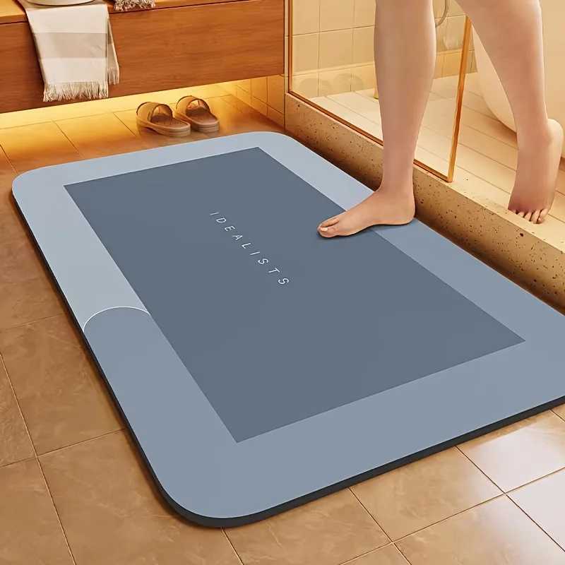 Diatoeous Earth Bath Mat Super Absorbent Bathro Floor Mat Non Slip Fast Drying Soft Floor Mat for Bathro Shower H251129