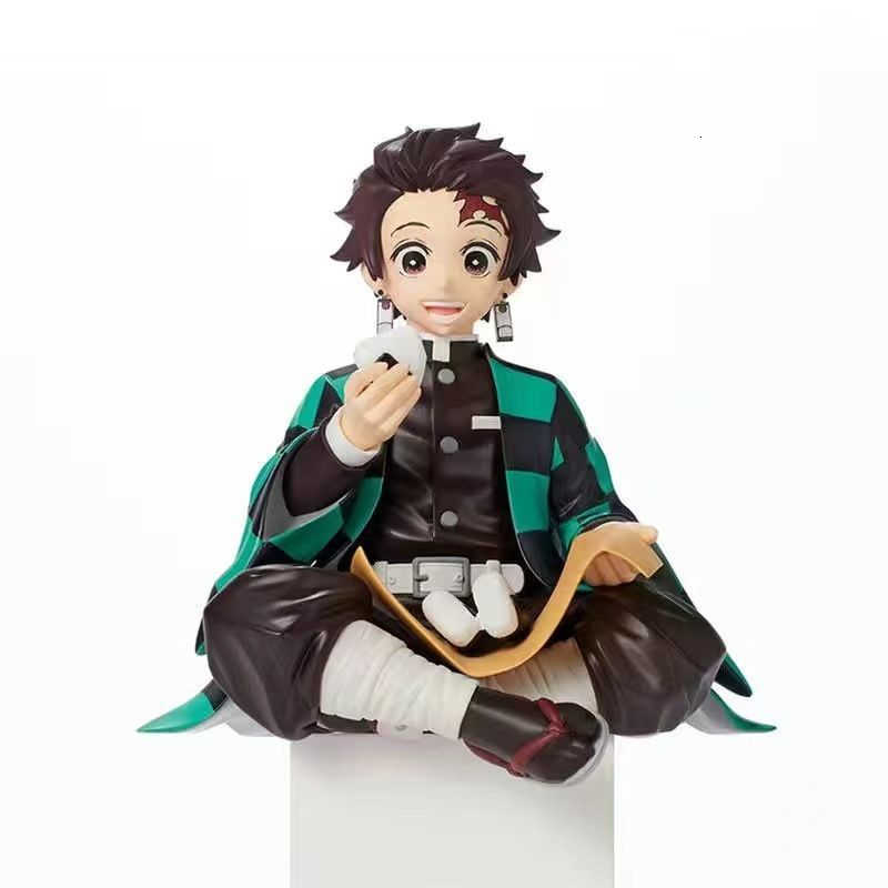 Demon Slayer figurines, rice ball Tanjiro, Muzan, Inosuke, instant noodle, desk weight, toy car, display stand, giftXJ240905