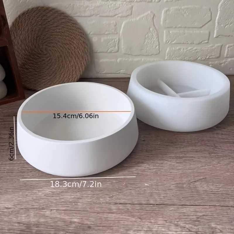 Bowl Shaped Candle Cup Silicone Molds DIY Gypsum Concrete Storage Tray Decorative Ornament Resin Mold Home Handicrafts Casting Y251129