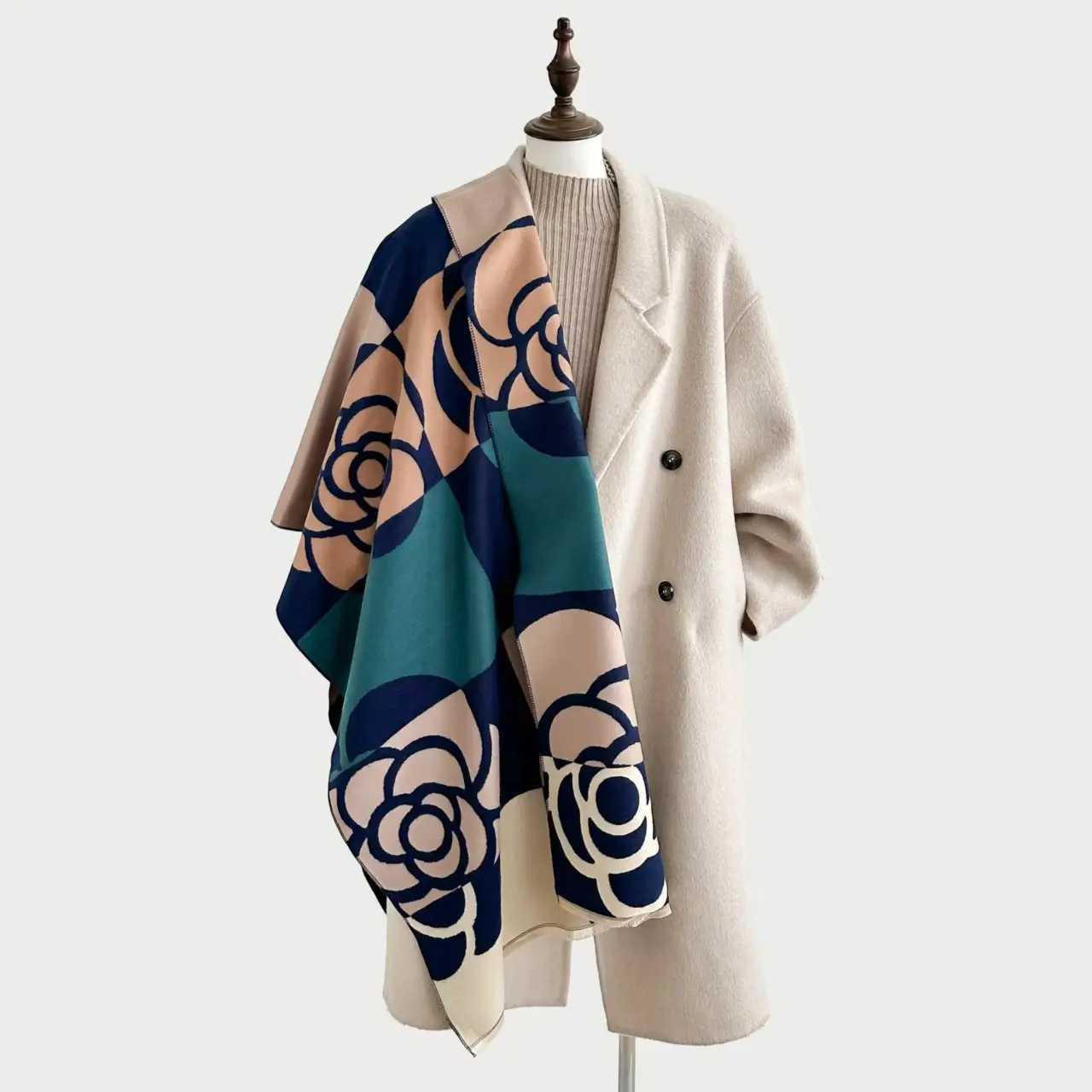Thick Warm Winter Faux Cashmere Scarf for Women Blanket Female Scarves Quality ShAWl WrAP Bufanda 2026 Poncho Echarpe J251129
