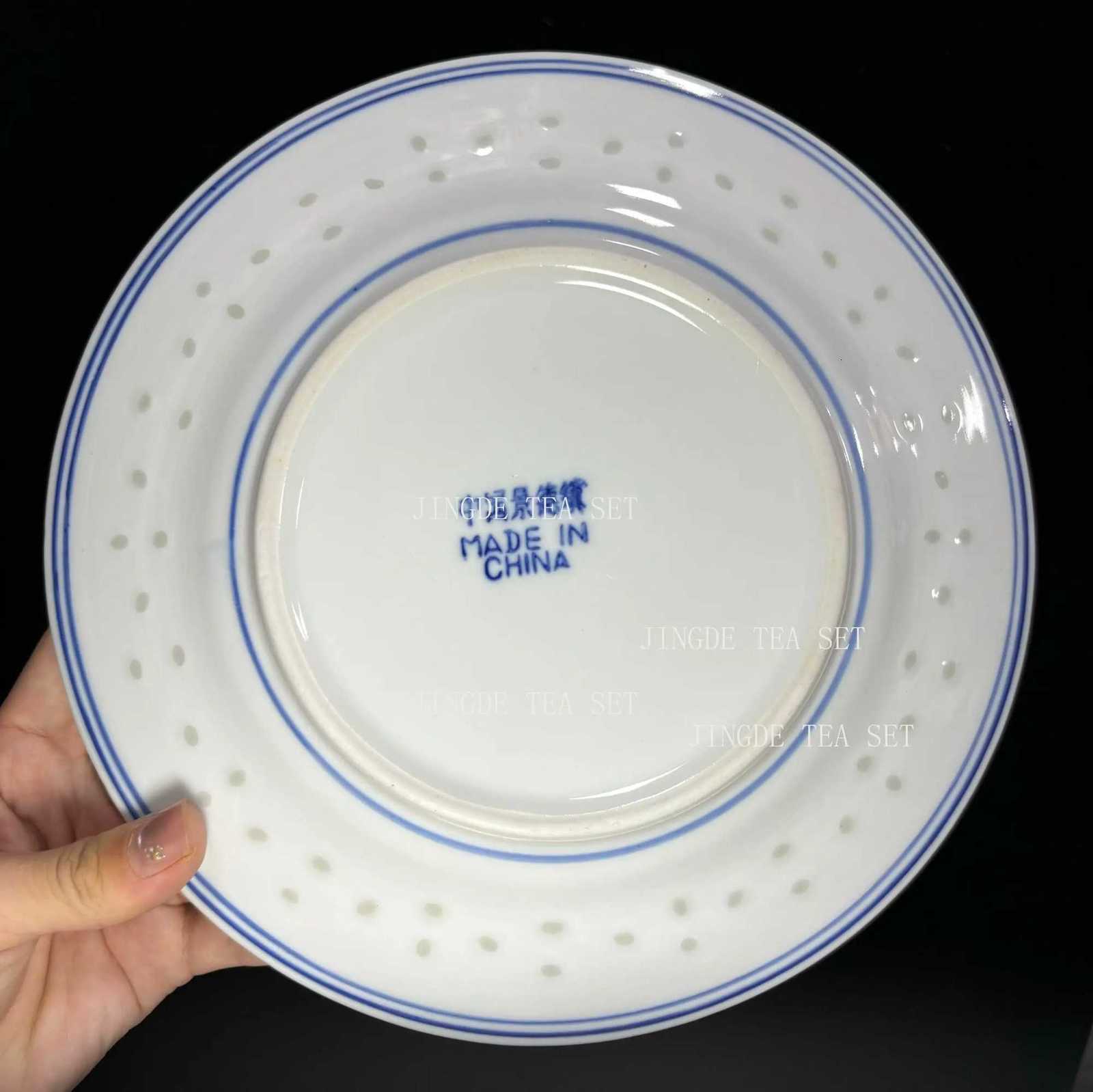 Luxury 1pc Old Style Ceramic Restaurant Plates Serving Plate He/Store Bone Plate Traditional Chinese Dragon Pattern Kitchen Utensils Y251129