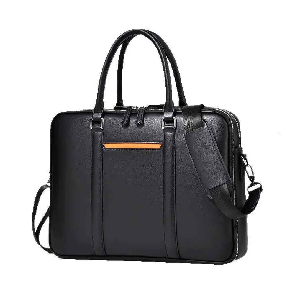 2026 New Luxury Cow Genuine Leather Business Mens Briefcase Male Shoulder Bag Men Messenger Laptop Computer Designer Bag K251128