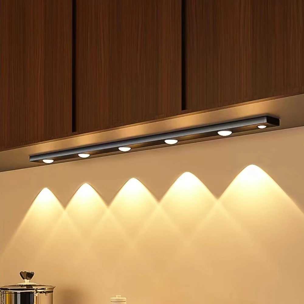 Cabinet Light USB Rechargeable Motion Sensor Ultra-thin Led Lamp for Kitchen Wardrobe Cabinet decoration Lighting 20CM/30CM/40CM M251129