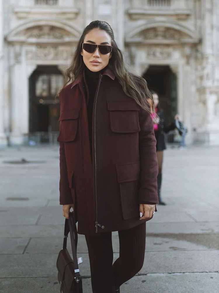 Casual Woolen Vests Womens Autumn Leisure Version V-ne Workwear Functional Vest No Button Pure Color Commute SleT251129